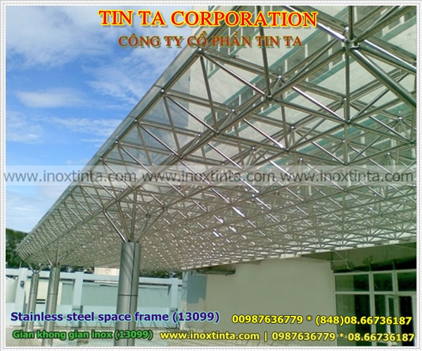 Stainless steel space frame